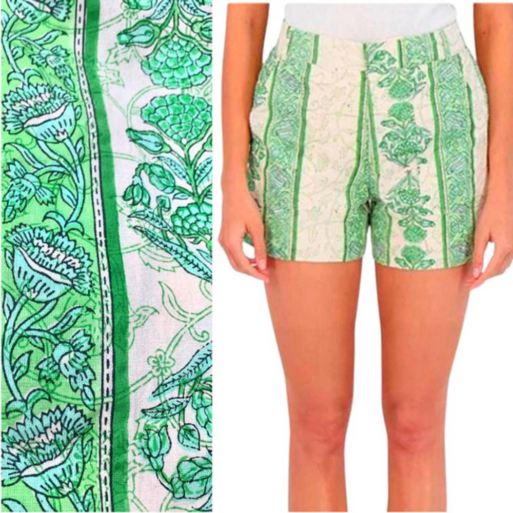 Roller Rabbit NWT Berrino High-Rise Sierra Botanical‎ Floral Print Shorts Small